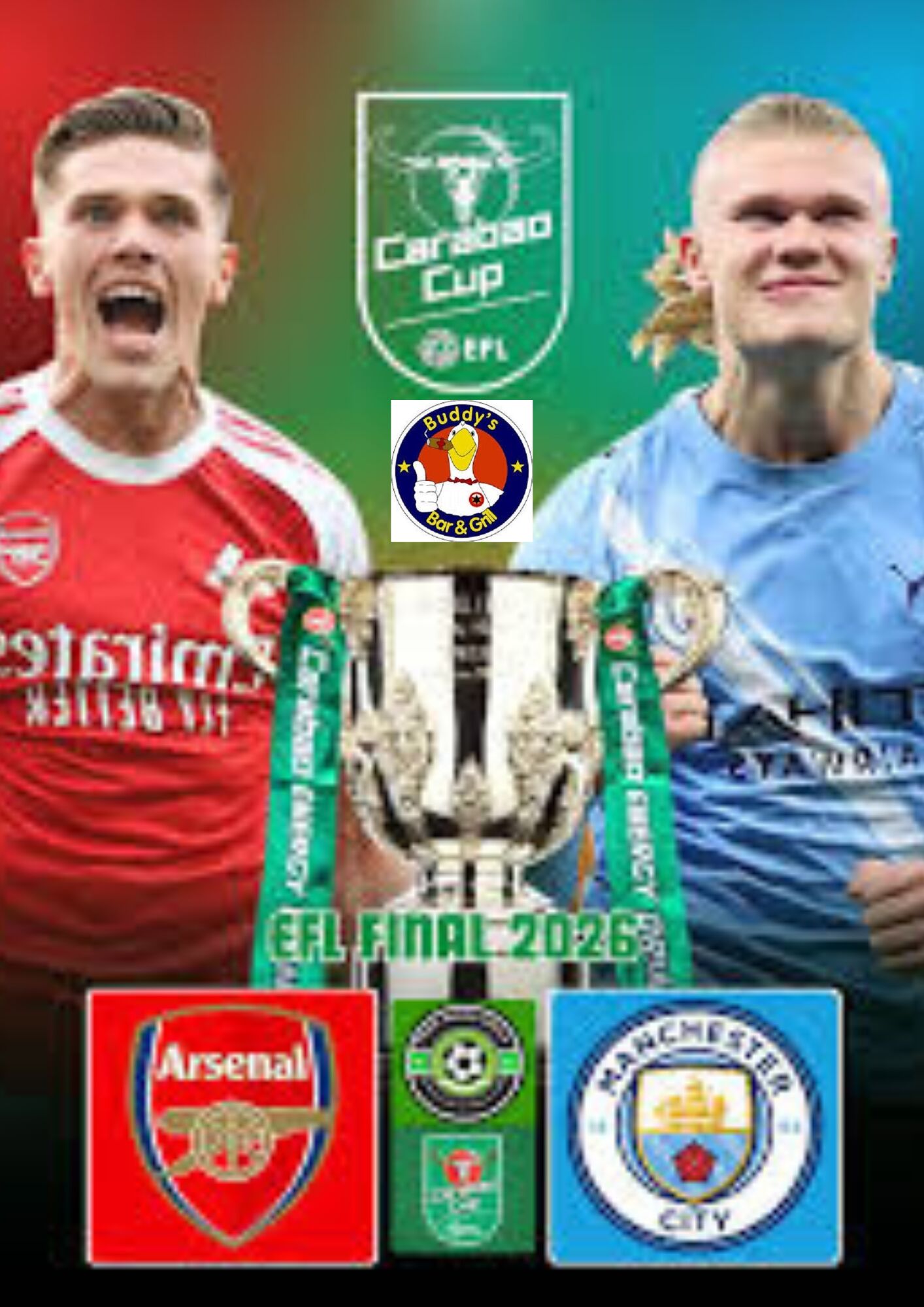 EFL Cup Final 📅 Sunday, 22 March: Arsenal vs Manchester City 23:30 ⚽🏆 