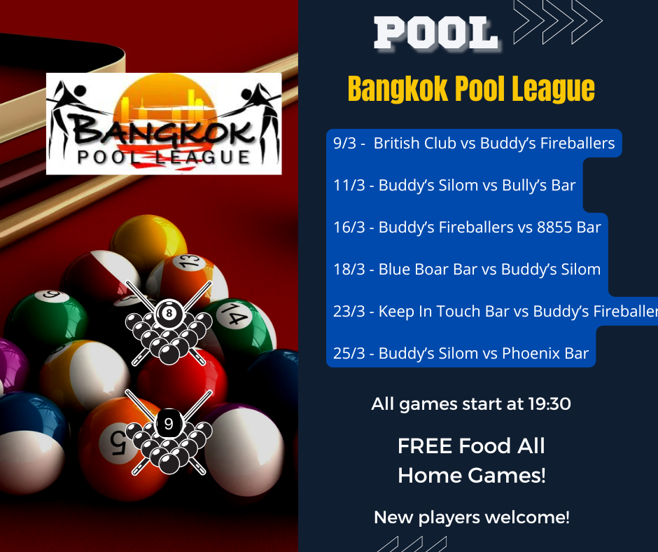 Play pool at Buddy's Bar & Grill Bangkok