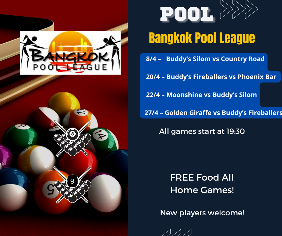 Play pool at Buddy's Bar & Grill Bangkok