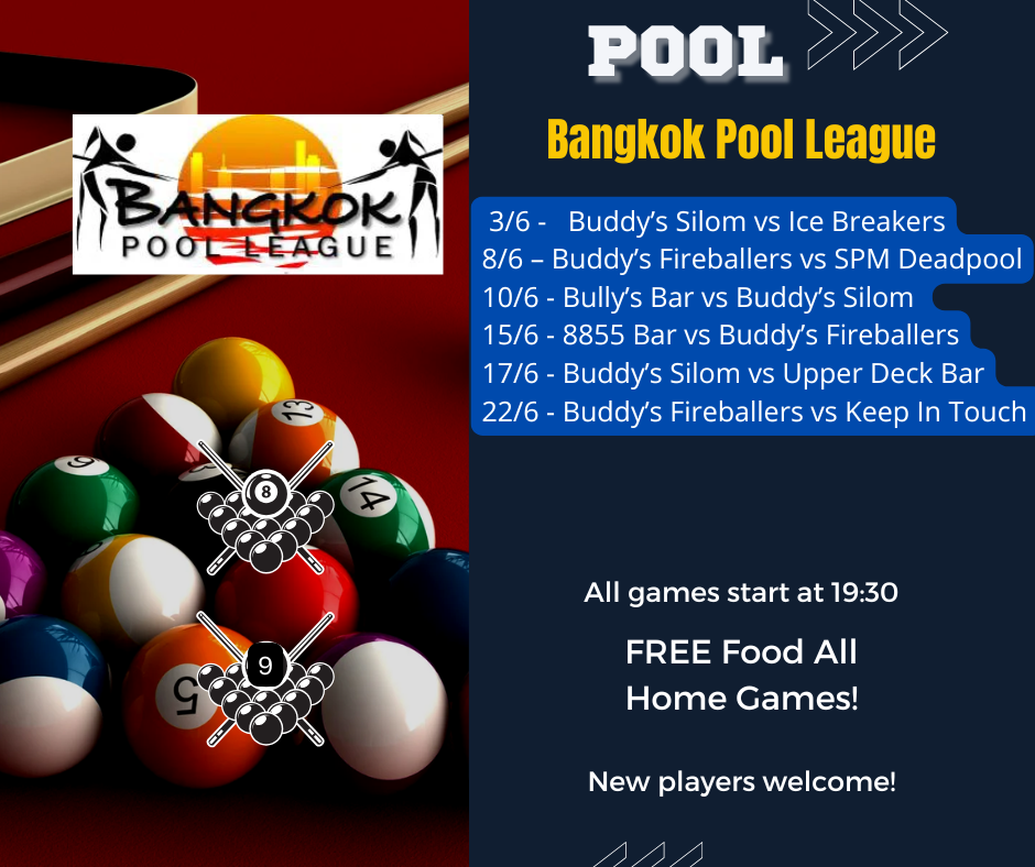 Play pool for FREE at Buddy's Bar & Grill Bangkok
